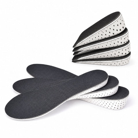 The Modern Insole comfortable insoles with discreet height boost featuring layered black cushioned inserts with perforated white sides for everyday shoes
