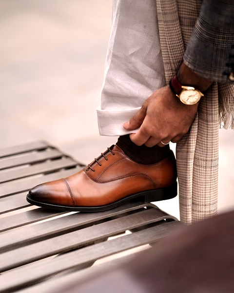Men's formal dress shoes from Modern Elevation, suited to weddings and other special occasions.