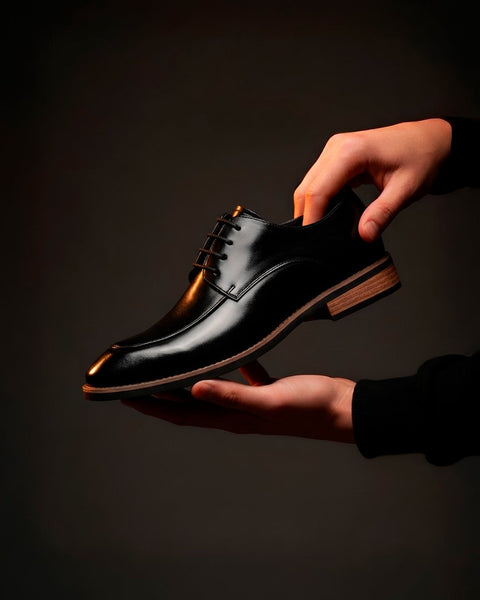 Men's shoes from Modern Elevation styled with a smart casual outfit for a first date.