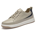 Beige sneaker with white sole on a white background