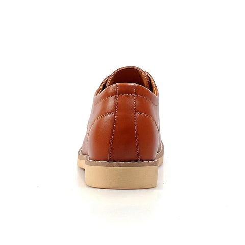 Charleston men's dress shoe in brown with a hidden lift for a discreet height boost.
