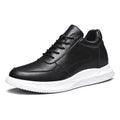 Black Cityline men's sneaker with a sleek design and a hidden internal lift for a discreet height boost.