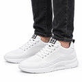 Elevate33 white mens performance sneakers with breathable mesh uppers and a discreet height boost for comfortable everyday wear
