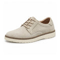 Navigator beige men's casual shoe with lace up design stitched detailing and textured sole for comfortable everyday style and a discreet height boost