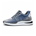 Retro33 gray knit men's sneaker with a black and white sole offering a discreet height boost and comfortable everyday performance wear