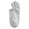 The Comfort Sock in gray with a low cut no show design, textured knit pattern, rounded toe, and ribbed opening shown against a white background