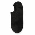 The Comfort Sock in black with a low cut no show design textured knit detailing and a snug fit for discreet wear with casual shoes